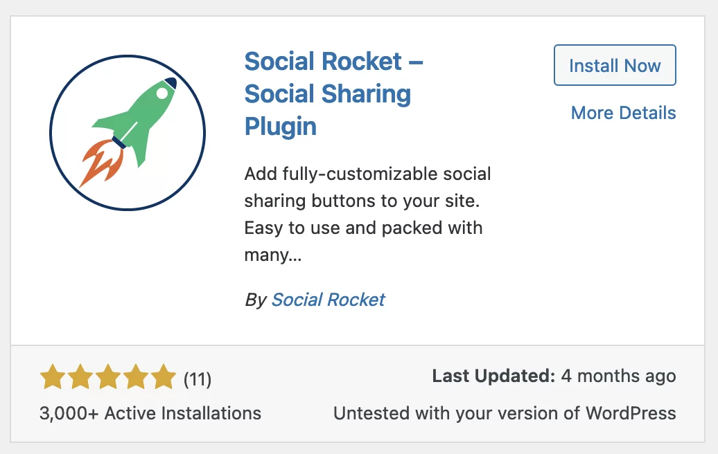 Installation de Social Rocket.