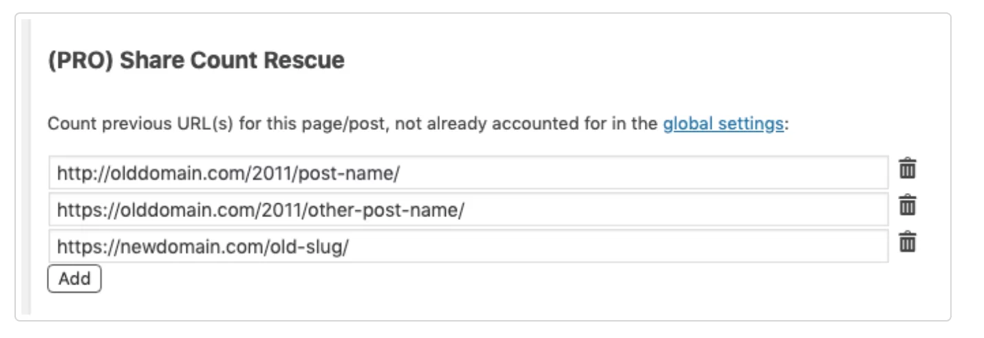 ฟีเจอร์ Share Count Rescue ใน Social Rocket เวอร์ชันโปร