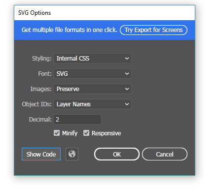 Ai は SVG をエクスポートできますか?