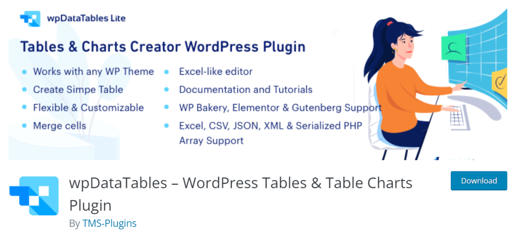 Tabelle wpData per WordPress