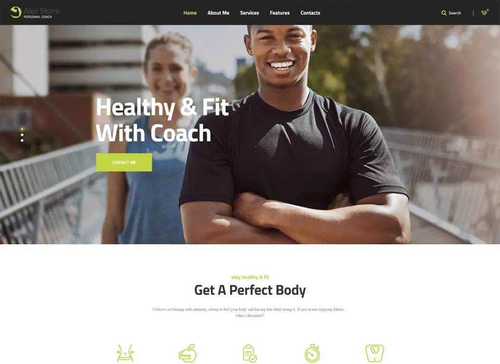 Alex Taş | Personal Gym Fitness Trainer WordPress Teması