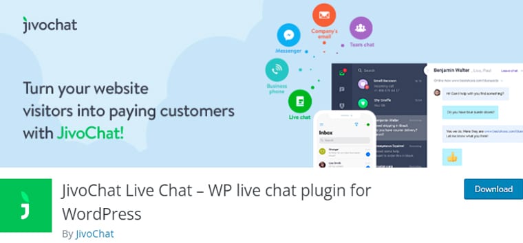 JivoChat Live-Chat WhatsApp WordPress-Plugin