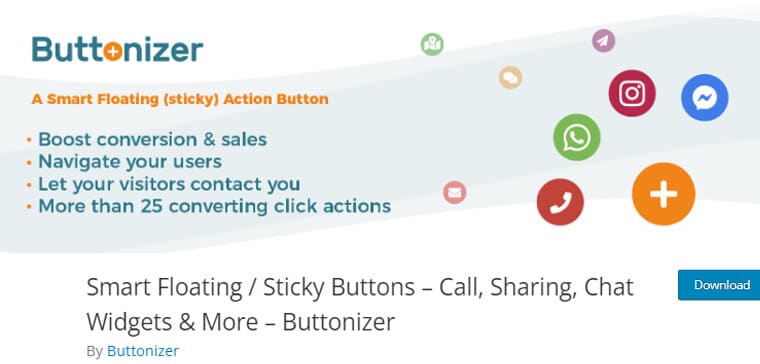 Buttonizer WordPress Plugin WhatsApp