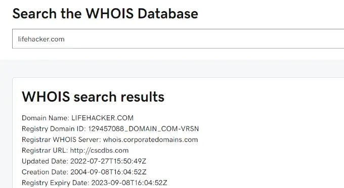 WHOIS veritabanı