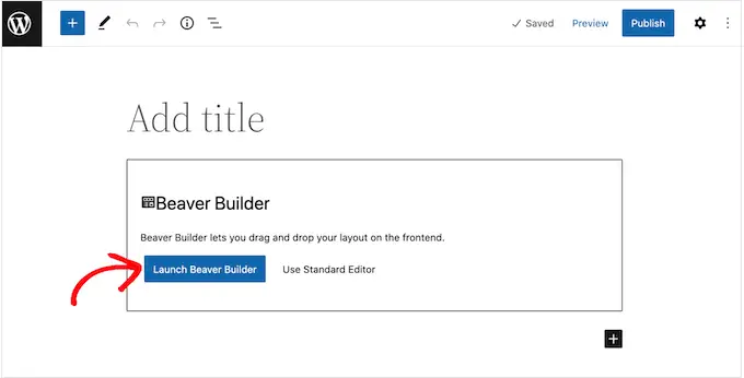 啟動 Beaver Builder 頁面構建器