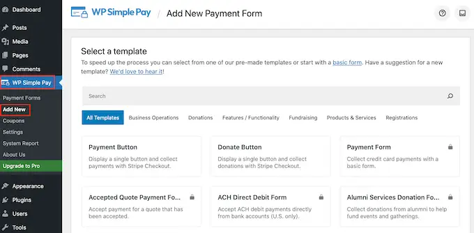 إضافة زر شراء الآن باستخدام WP Simple Pay