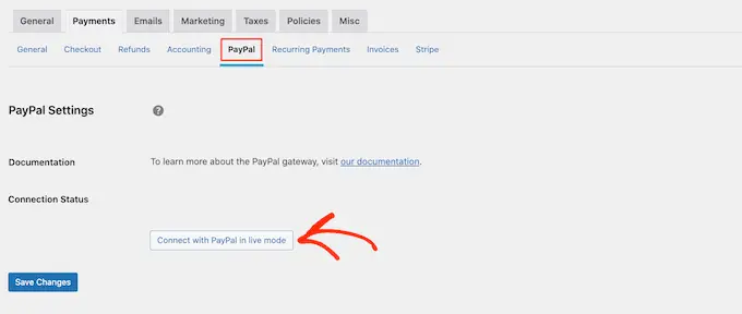 تكوين بوابة الدفع PayPal