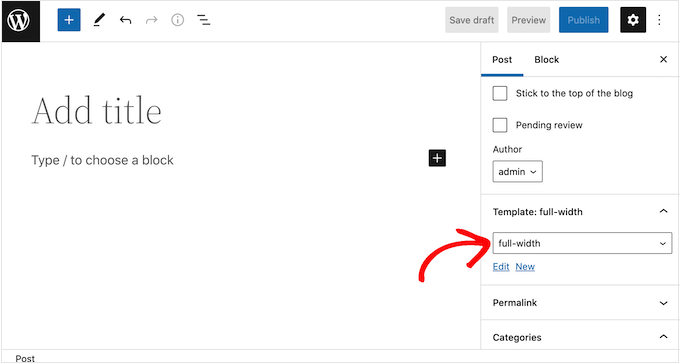 Jak utworzyć szablon o pełnej szerokości w WordPress