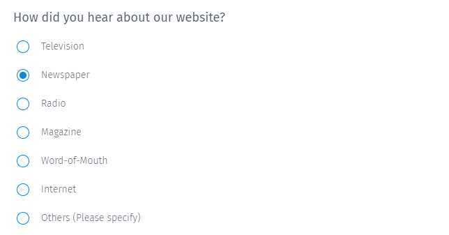 시장 조사를 위한 객관식 설문조사 질문입니다.