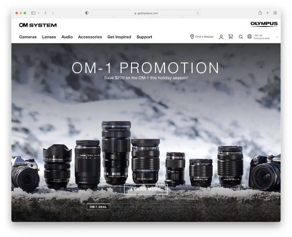 เว็บไซต์ Olympus Magento