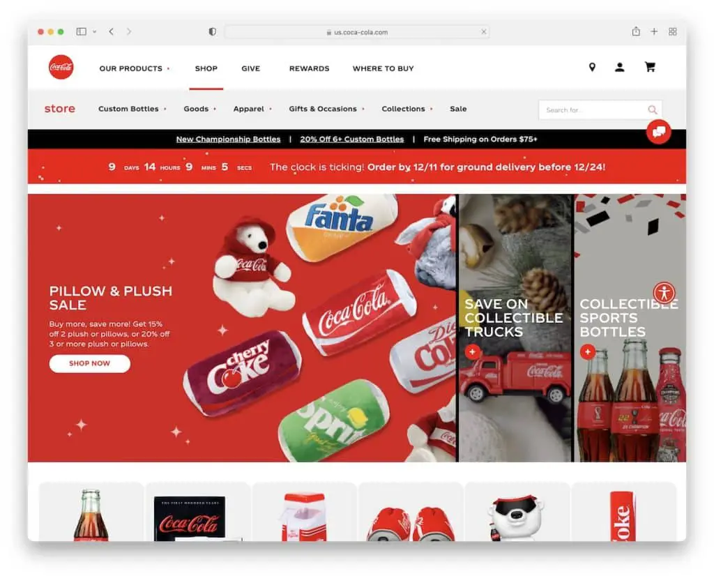 เว็บไซต์ coca-cola store magento