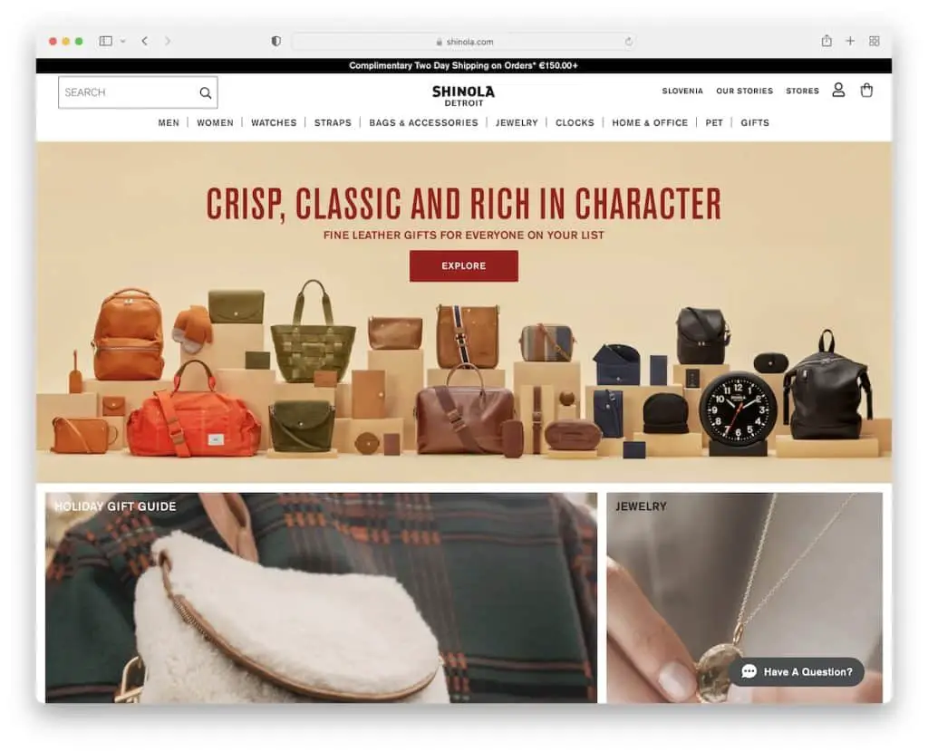 เว็บไซต์ shinola magento