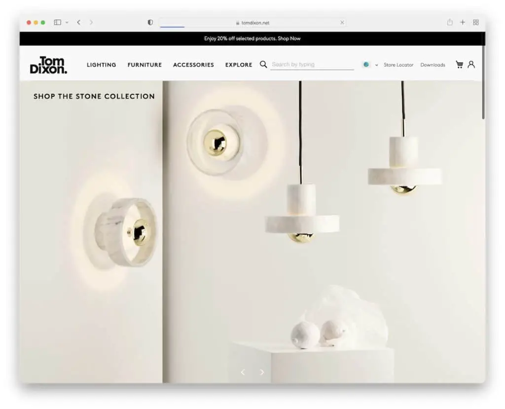 เว็บไซต์ Tom Dixon Magento