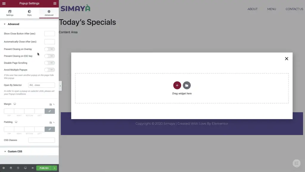 Elementor로 팝업 만들기