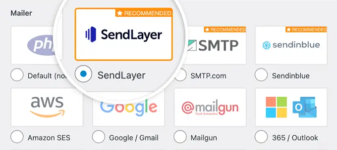 การเชื่อมต่อ SendLayer สำหรับ WordPress