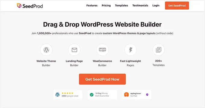 SeedProd website builder