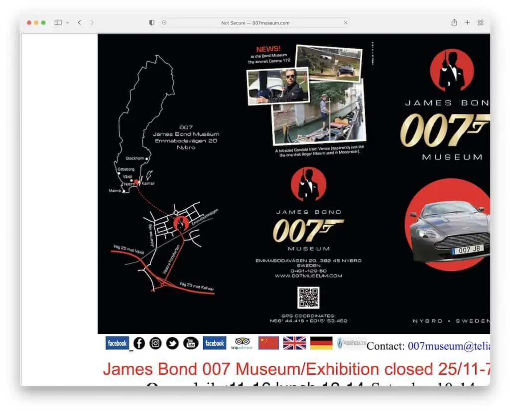 007 müze kötü web sitesi tasarımı