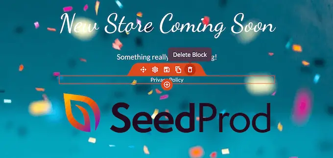 在 SeedPage 页面构建器中删除块