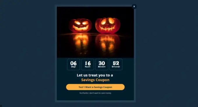 Halloween special popup preview