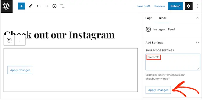 将 Instagram 提要代码添加到 WordPress