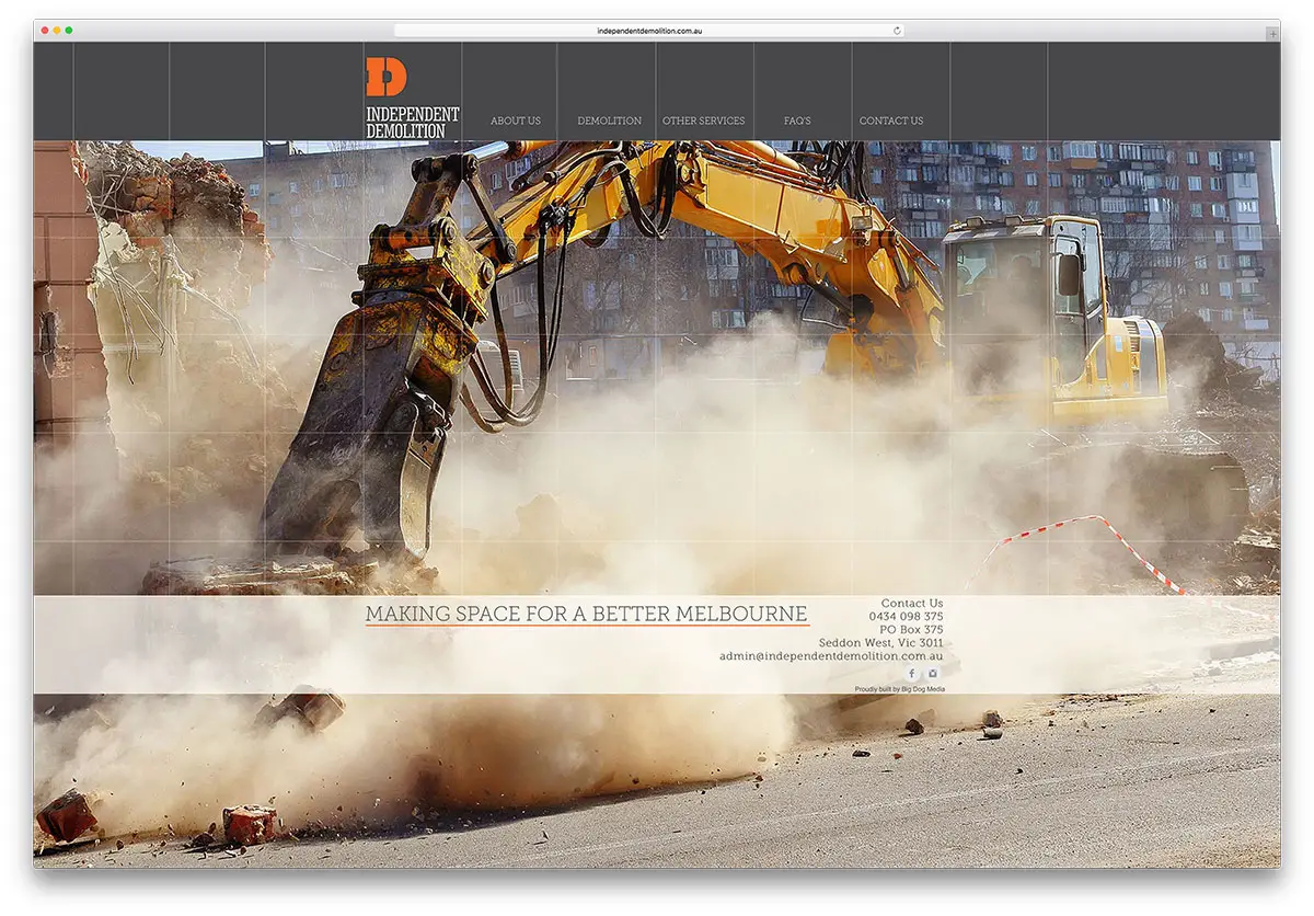 独立拆除建筑公司-wix-网站示例