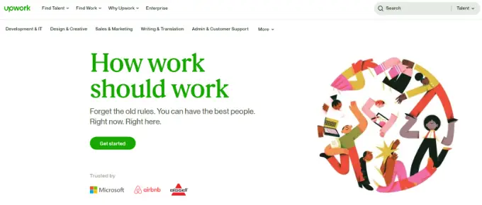 Upwork WordPress developer recruitment website