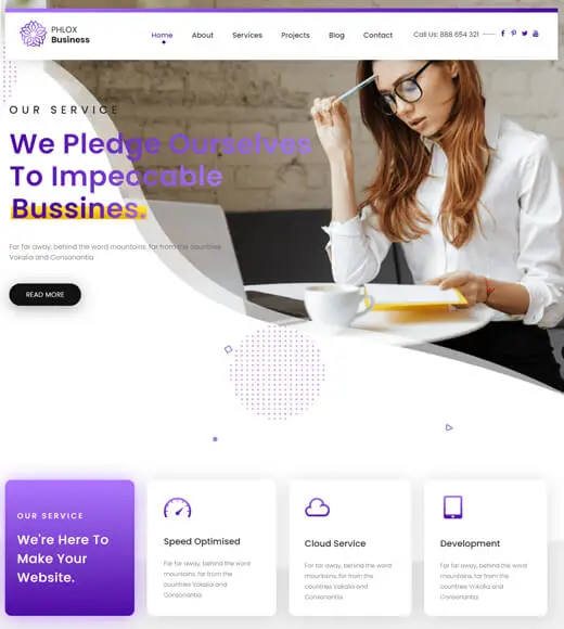 Phlox Лучшие бесплатные многоцелевые темы WordPress