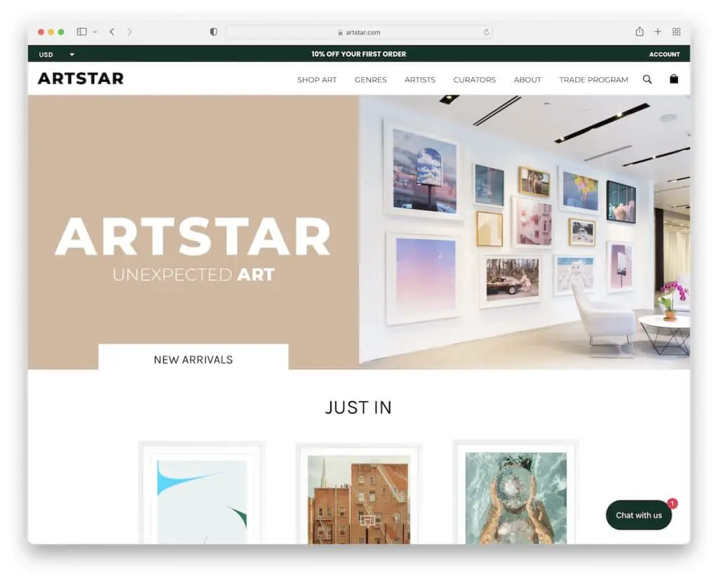 artstar 아트 포트폴리오 웹 사이트