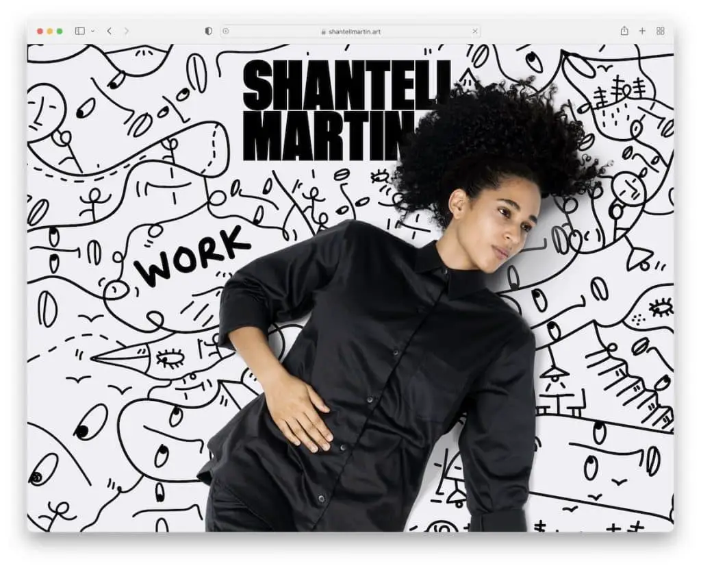 Shantell Martin 아트 포트폴리오 웹사이트