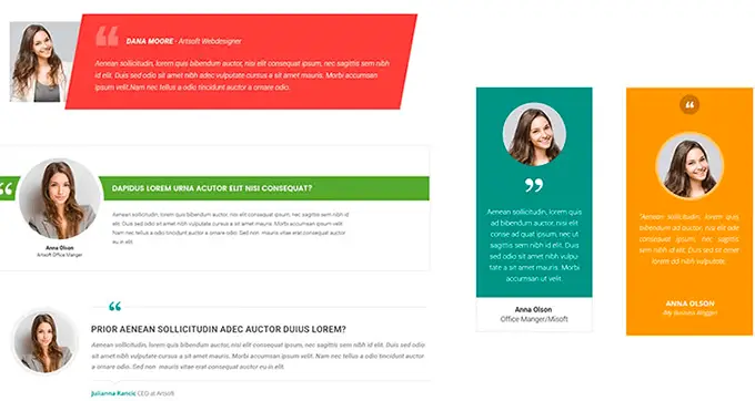 Thrive Ovation - WordPress Testimonial Template Example