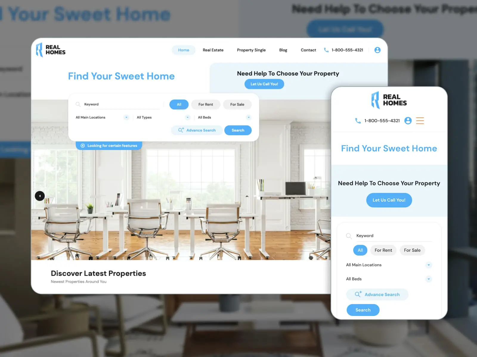 ธีม RealHomes WordPress พร้อมแบบฟอร์มการค้นหาขั้นสูง