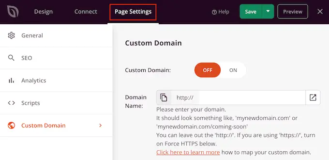 Changing the settings for your homepage