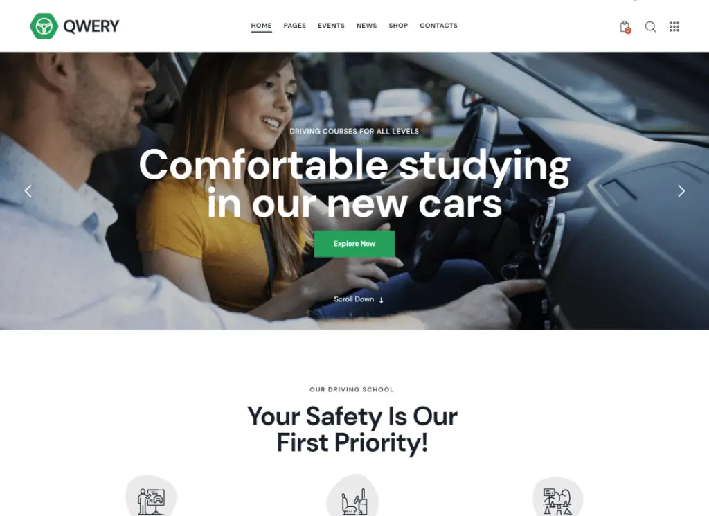 Qwery - ثيم WordPress & WooCommerce للأعمال متعدد الأغراض