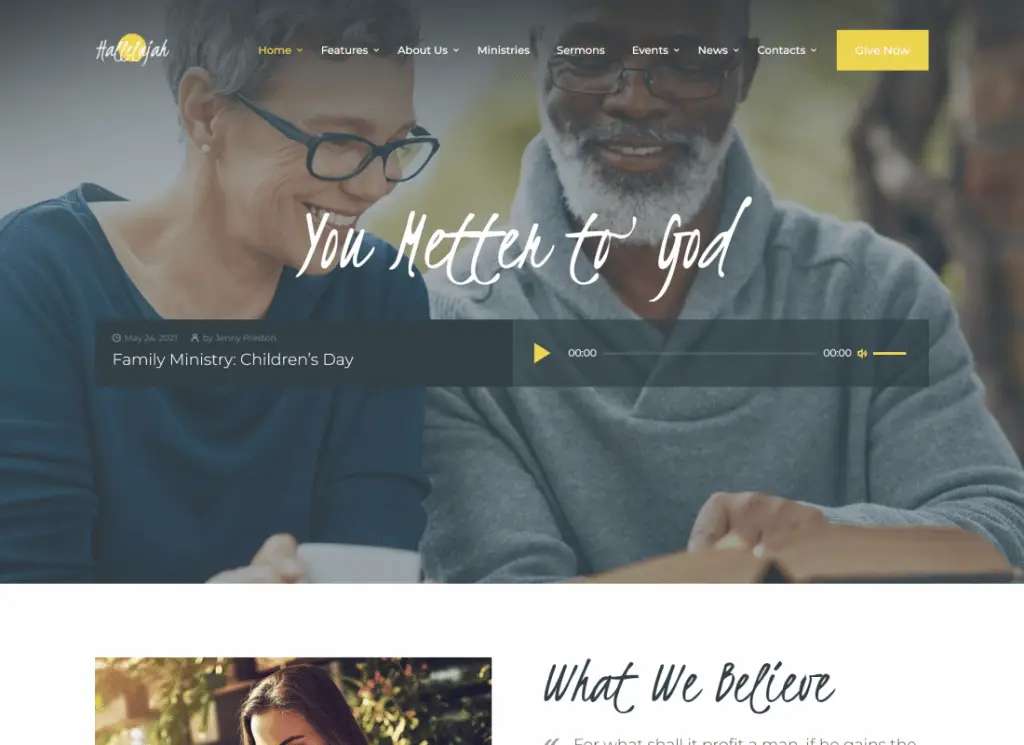 Hallelujah - Church & Religion Elementor WordPress 主题