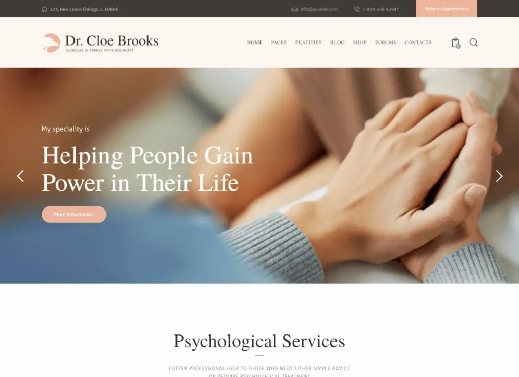 Cloe Brooks - 心理学、咨询和医学 WordPress 主题