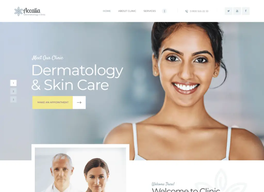 Accalia - Dermatology Clinic & Cosmetology Center Medical WordPress 主题