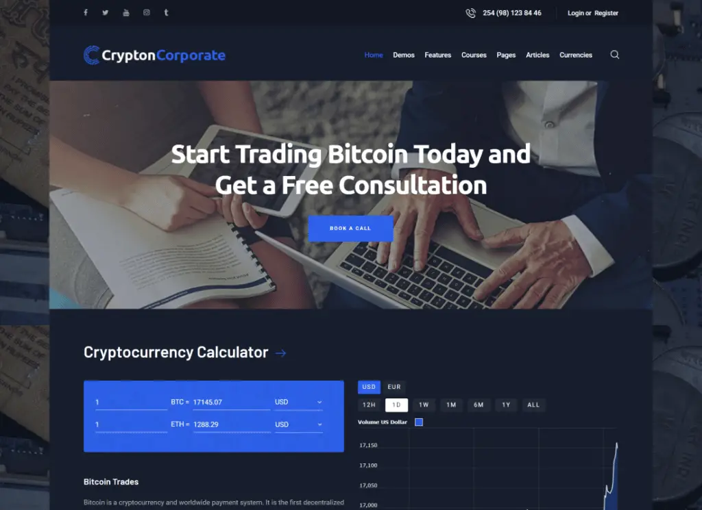 Crypton - Wielozadaniowa kryptowaluta i motyw WordPress ICO