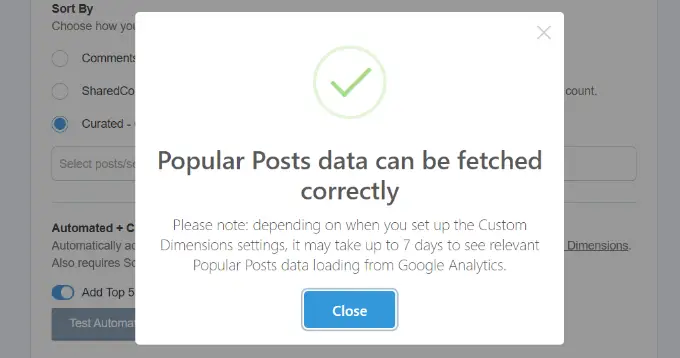 Popular post data is correctly fetched