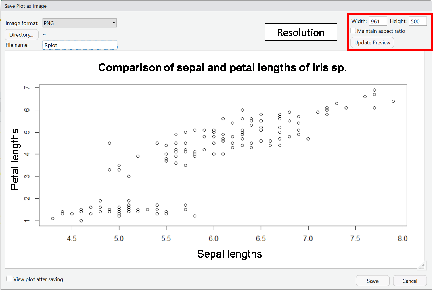 Comment exporter une image dans R ?