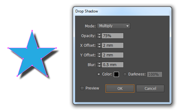 Comment ajouter une ombre portée à un vecteur dans Illustrator ?