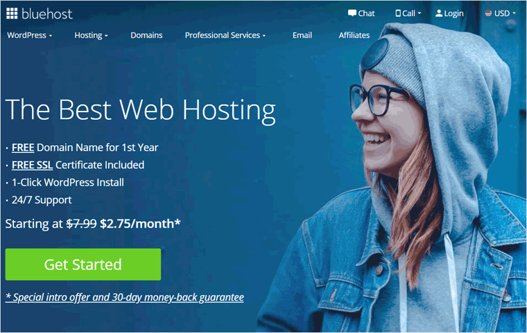 บริการโฮสติ้ง Bluehost