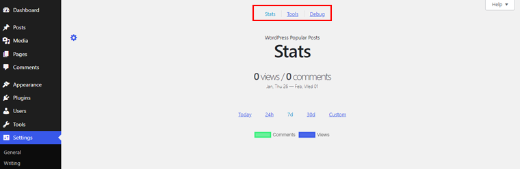 Pengaturan Plugin Posting Populer WordPress