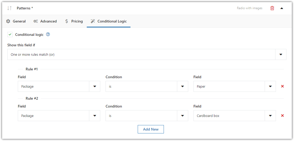 Configuração de embalagem de presente WooCommerce