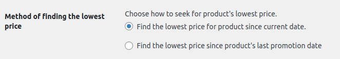 Diferentes métodos para el mensaje de precio más bajo