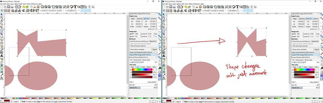 Como você distorce uma forma no Inkscape?