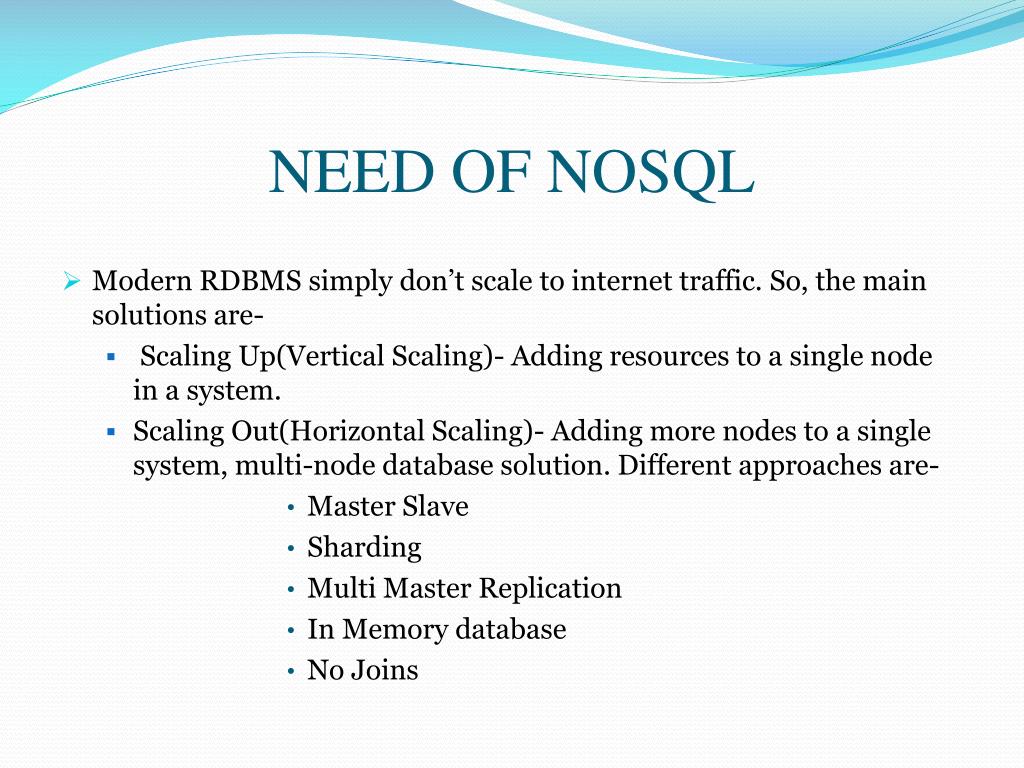 Nosql ไม่ดีสำหรับอะไร