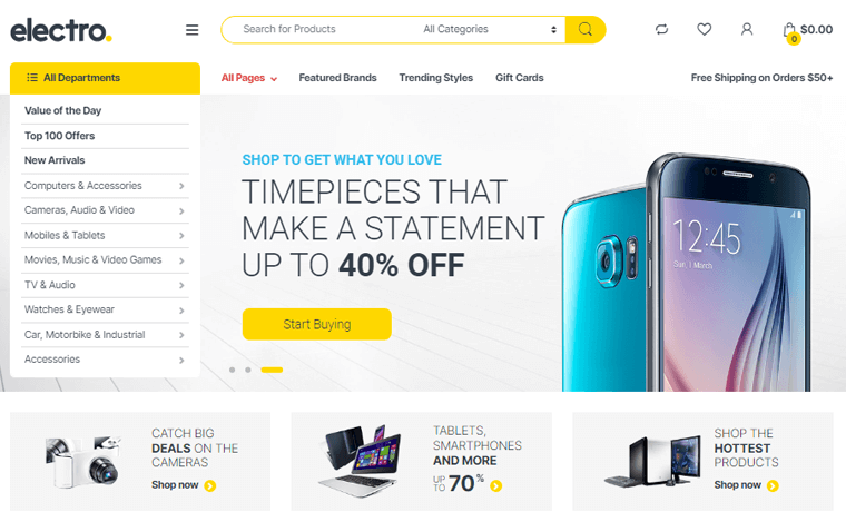 Электронная тема WooCommerce