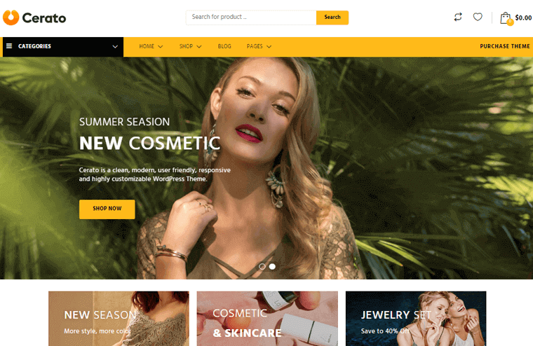 Tema Cerato Online Store WordPress