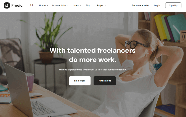 Freeio Freelance WordPress MArketplace موضوع الموقع