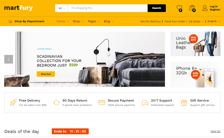 Martfury WooCommerce 市場 WordPress 主題